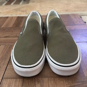 VANS - dark green slip on